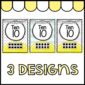 Shows Lemon Ten Frame Poster three charming designs, each featuring a bright lemon slice and a ten-frame layout to help young learners visualize numbers in a fun and engaging way.