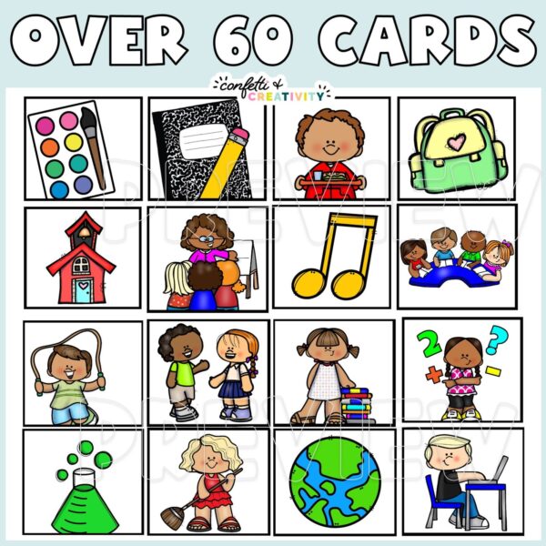 Lemon Visual Schedule Cards - Example Subject Cards Shows a sample of different subjects a teacher can use in the visual schedule cards