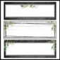 Shows Modern Farmhouse Deck Nameplates shows three editable classroom nameplate designs featuring botanical borders and neutral tones—perfect for labeling desks, bins, or student supplies.