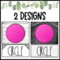 Shows a Modern Farmhouse Shape Poster styled for two editable circle shape posters
