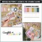 Shows up close images of clipart and the design of the Spring Door Decor Set