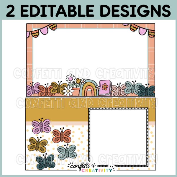 Spring Classroom Google Slide Templates 3 Shows alternative slide designs for the Spring classroom slide templates