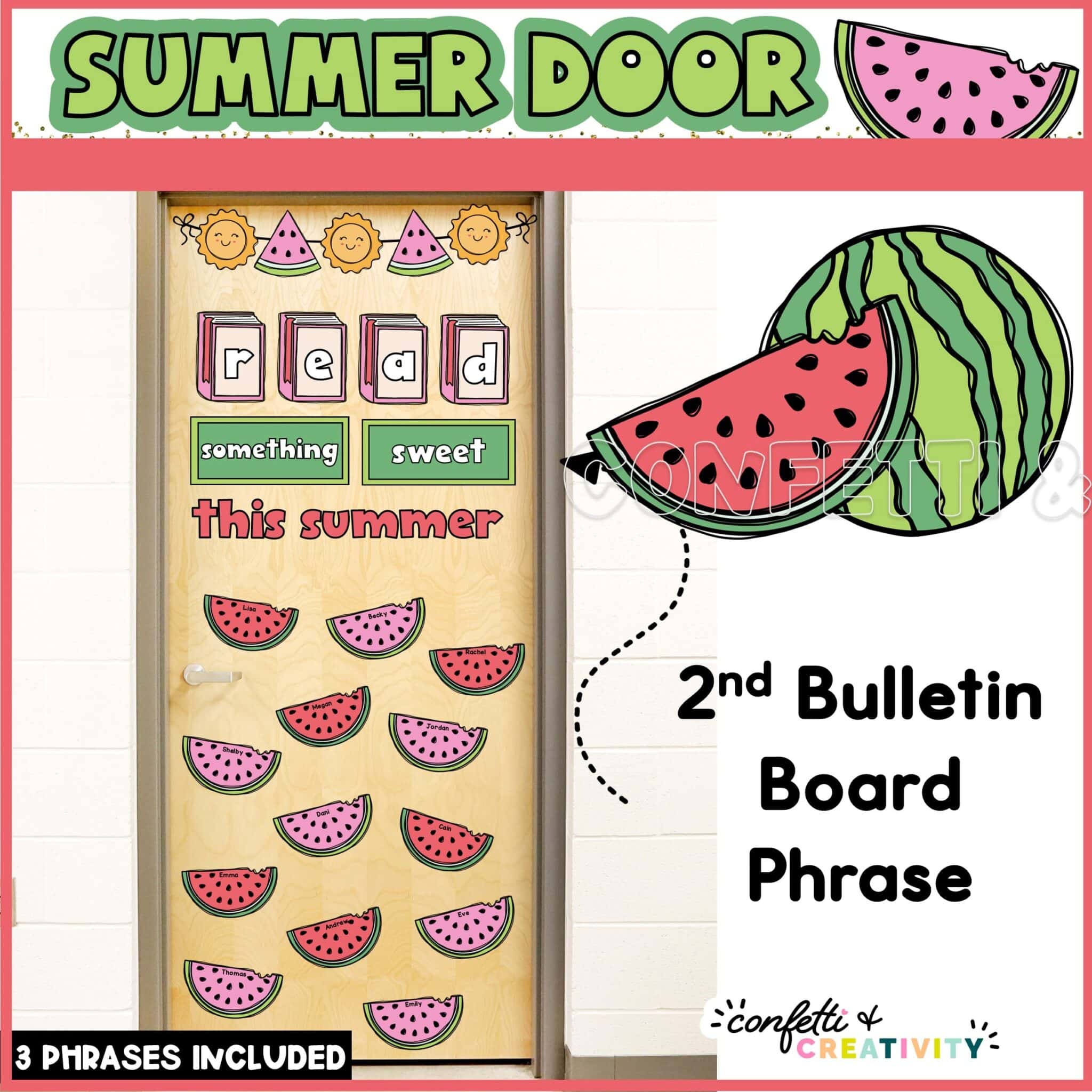 Summer Door Decor | Reading Door Decor | Confetti & Creativity