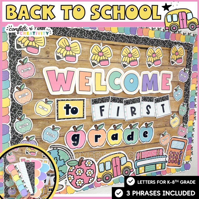 Pastel Back to School Bulletin Board